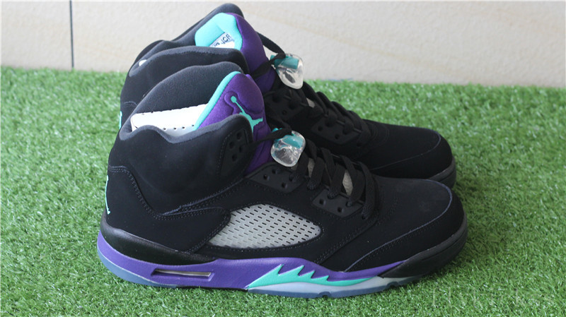 Air Jordan 5 Retro Black And Purple Grape